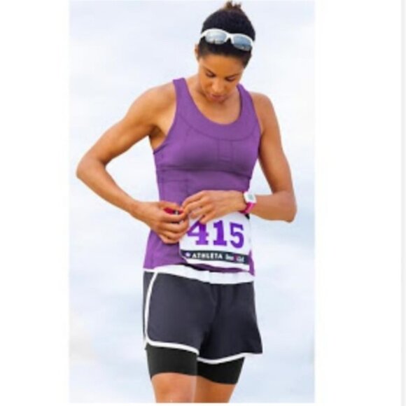 Athleta Hana 2-in-1 Running Biking Shorts - Picture 1 of 15